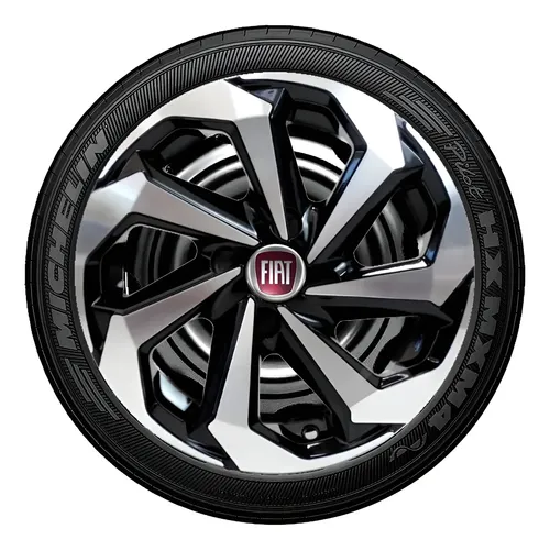 Jogo 4 Calota Aro 13 Spider Argo Fiat Mobi Uno Siena Palio